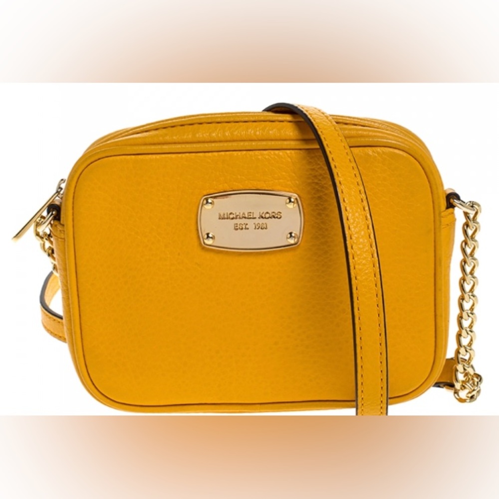 Yellow Leather Crossbody Michael Kors NWOT